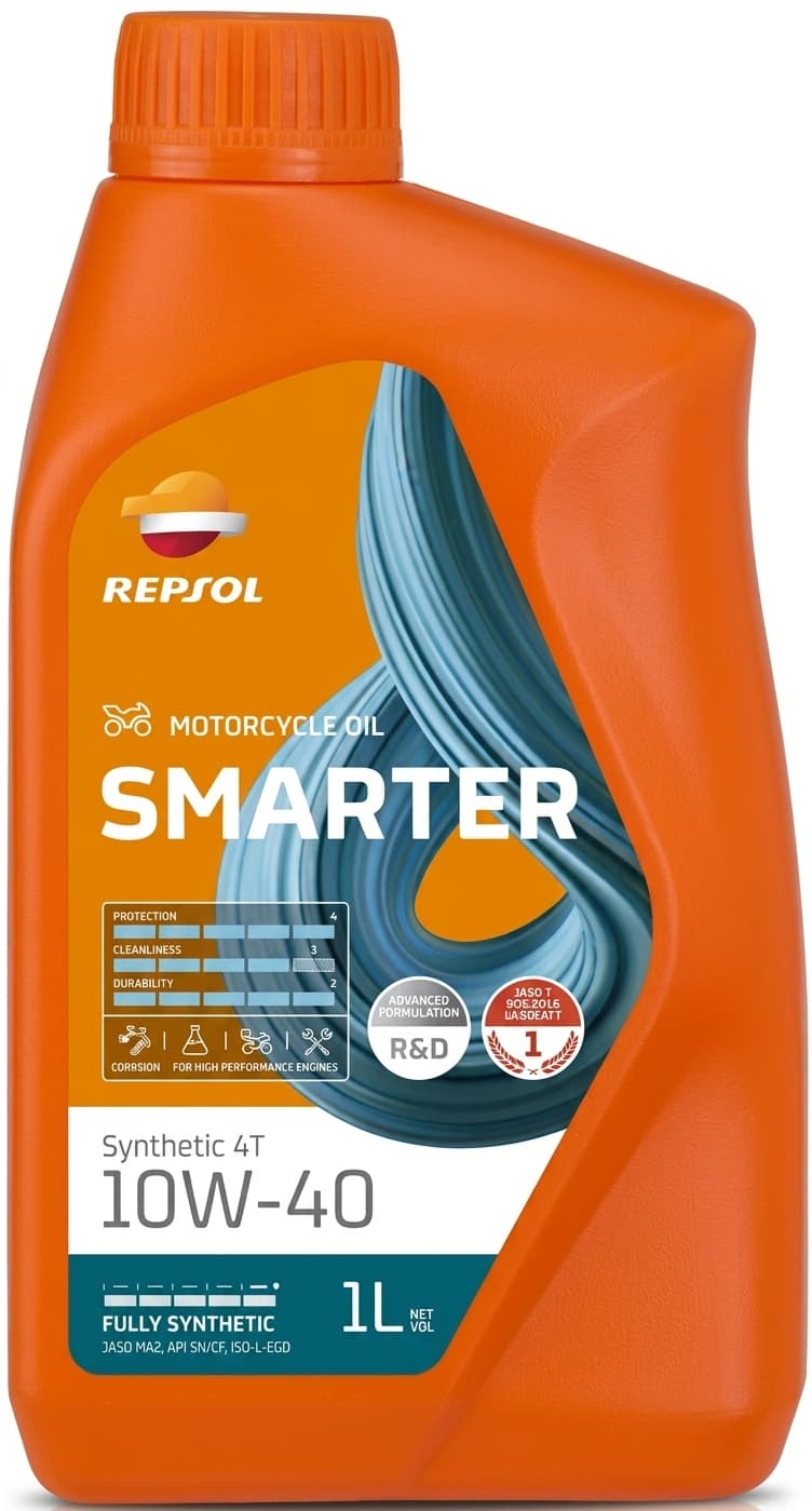 REPSOL Vaj motocikletash SMARTER SYNTHETIC 4T 10W-40 | 1L RPP2064MHC