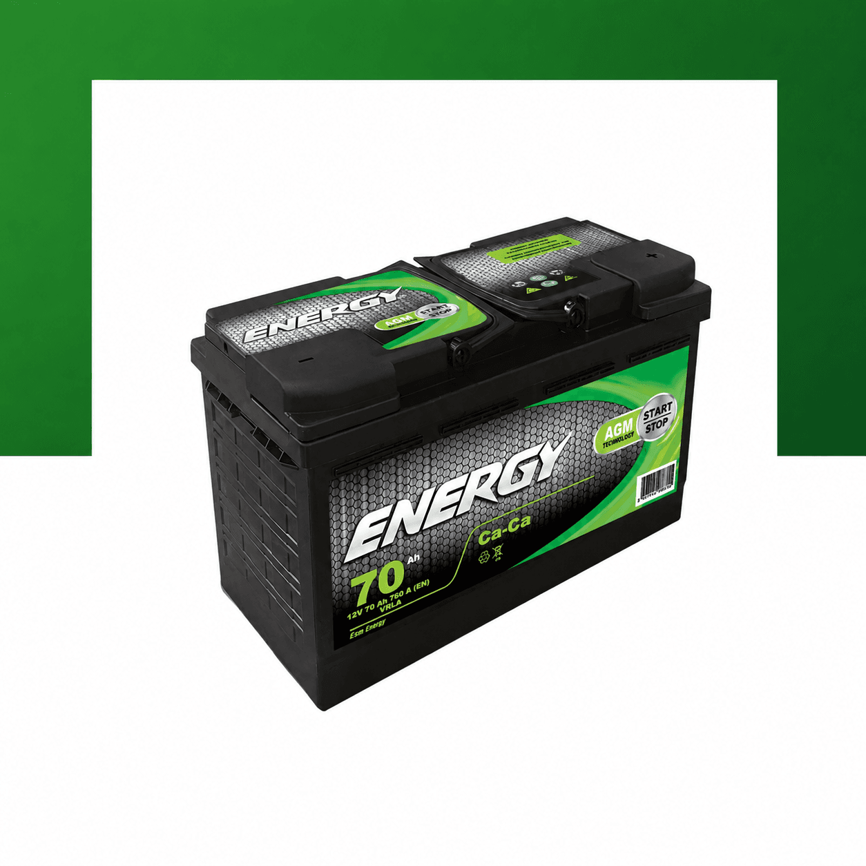 ENERGY Bateri ENERGY 70AH AGM 12V 760A